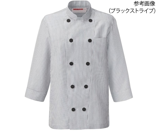 KAZEN コックシャツ ワインストライプ LL 681-38 LL 1枚（ご注文単位1枚）【直送品】