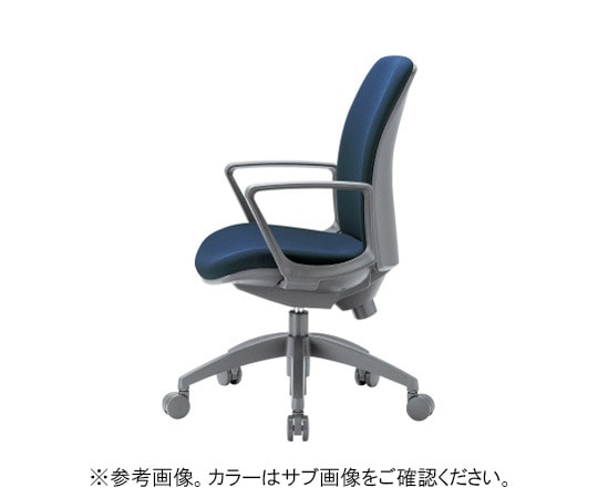 アイコ チェア ミドルバックサークル肘タイプ ブルー 布張り OA-2135BJ(FG3)BU 1個(ご注文単位1個)【直送品】