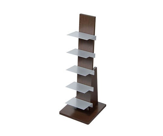 オークス ブックタワー ロータイプ 29.5×29.5×84.2cm ダーク L53DA 1個（ご注文単位1個）【直送品】