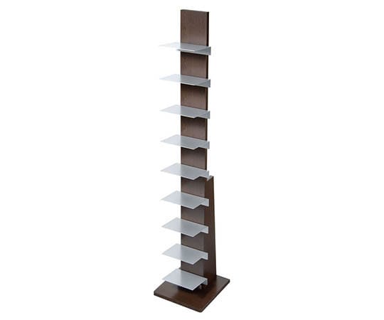 オークス ブックタワー ハイタイプ 29.5×29.5×144cm ダーク L51DA 1個（ご注文単位1個）【直送品】