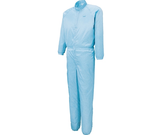 サンエス 男女共用低発塵混入だいきらい続き服 サックス 4L FX70534 1枚（ご注文単位1枚）【直送品】