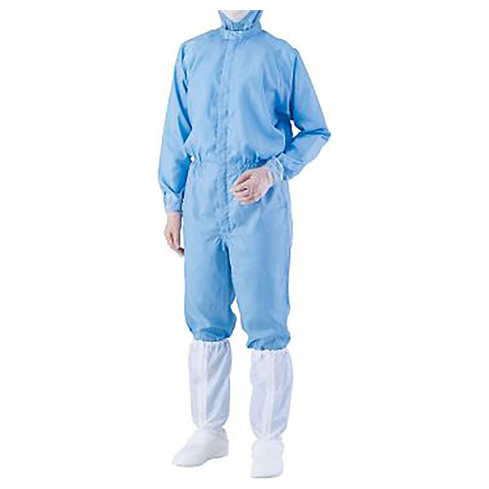 アズワン 異物混入対策ツナギ服 AS1402(男女兼用･腰裏付) 青 M 1着 (ご注文単位1着)【直送品】