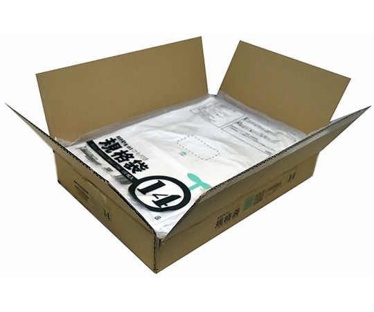 紺屋商事 小箱売:ひも付ポリ袋 01半透明 14号 100枚×25冊入 00723314 1箱（ご注文単位1箱）【直送品】