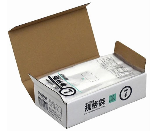紺屋商事 小箱売:PE規格ポリ袋 03透明 7号 100枚×10冊入 00723007 1箱（ご注文単位1箱）【直送品】