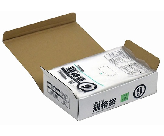 紺屋商事 小箱売:PE規格ポリ袋 03透明 9号 100枚×10冊入 00723009 1箱（ご注文単位1箱）【直送品】