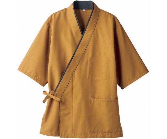 住商モンブラン はっぴ 兼用 7分袖 芥子/墨 L 3-522 L 1枚(ご注文単位1枚)【直送品】