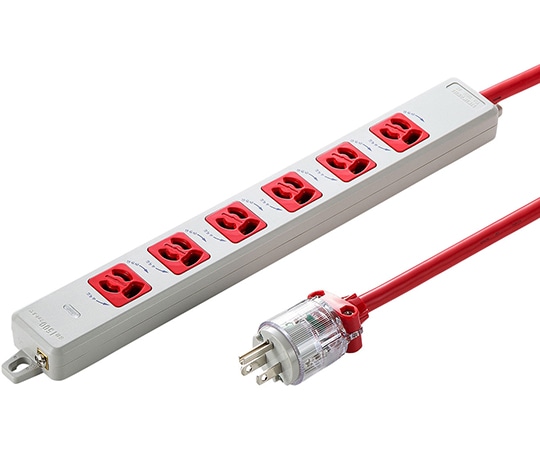 サンワサプライ 医用接地プラグ付き電源タップ TAP-HPM6-5R 1個(ご注文単位1個)【直送品】