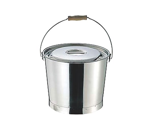 大屋金属 18-8プレスバケツ 10L(ワイヤーバネ取手) 092019-01 1個（ご注文単位1個）【直送品】