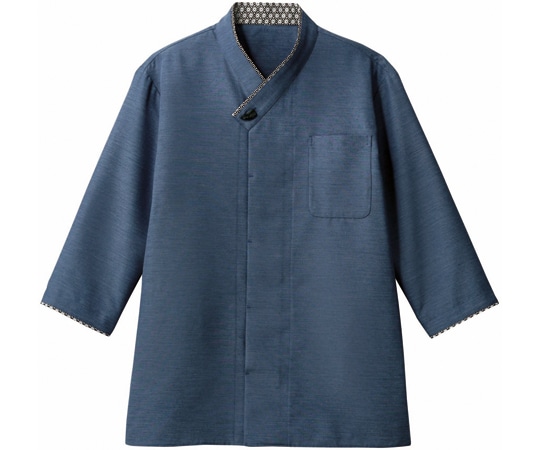 住商モンブラン シャツ 兼用 7分袖 ネイビー/黒 3L 2-739 3L 1枚（ご注文単位1枚）【直送品】