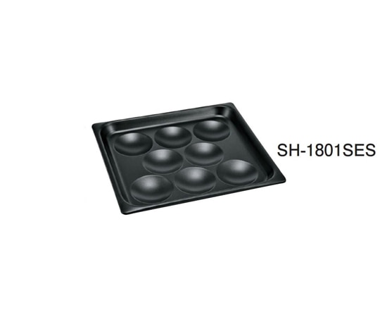 スギコ産業 アルミエッグパン ノンスティック加工 2/3サイズ(8個用) SH-1801SES 1個(ご注文単位1個)【直送品】