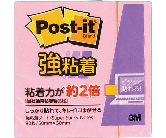 スリーエム ポストイット強粘着50×50 パステルピンク 650SS-RPP 1冊(ご注文単位1冊)【直送品】