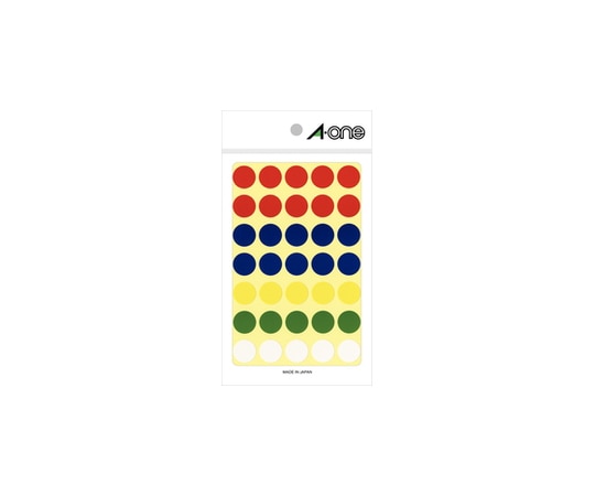 エーワン(A-ONE) カラーラベル 15mm 丸 アソート 1パック(11シート入) 7034 1パック(ご注文単位1パック)【直送品】