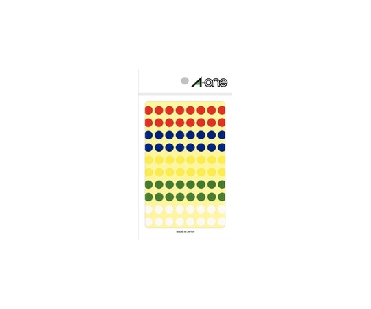エーワン(A-ONE) カラーラベル 9mm 丸 アソート 1パック(11シート入) 7014 1パック(ご注文単位1パック)【直送品】