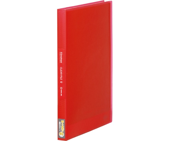キングジム シンプリーズ クリアーF(透明) 40P 赤 186TSPW 1冊(ご注文単位1冊)【直送品】