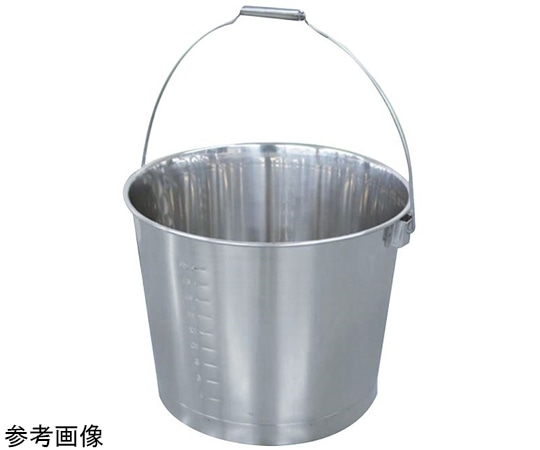 スギコ産業 18-8 目盛付バケツ パイプ取手 約10L SH-640BPH 1個(ご注文単位1個)【直送品】