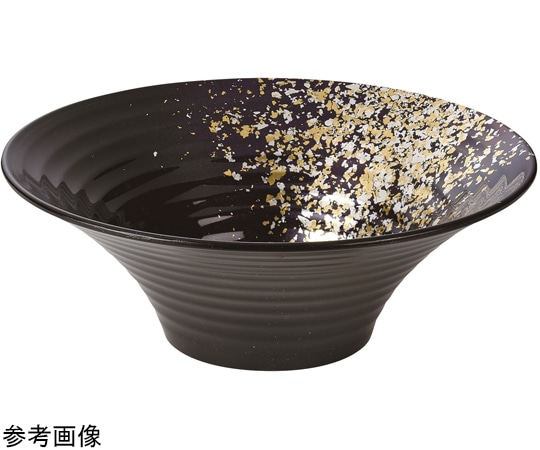 福井クラフト 羽反ロクロ目麺鉢 箔舞踊塗 φ220mm 50022455 1個（ご注文単位1個）【直送品】