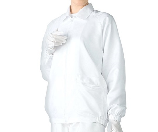 アズワン 無塵衣AS203C(男女兼用上着) ホワイト 5L 1着 (ご注文単位1着)【直送品】