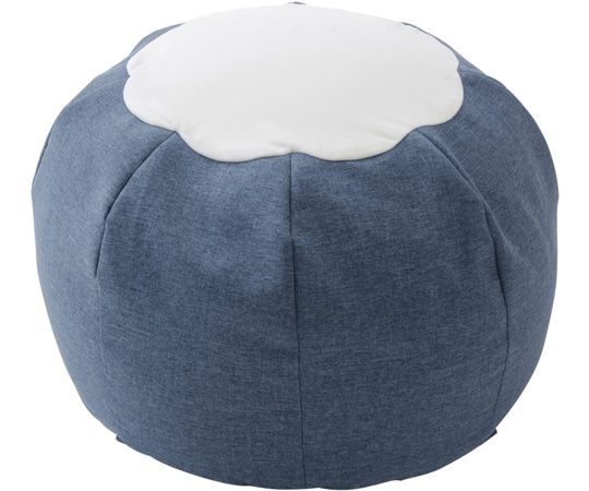 セルタン ビーズクッション POTE ダリアンダークブルー L A810a-626DBL/618WH 1個(ご注文単位1個)【直送品】
