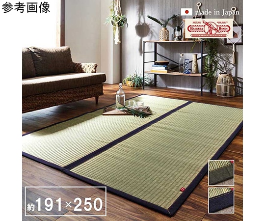 アズワン ラグ マット 長方形 い草 夏用 沖縄ビーグ カーキ 191×250cm 1050681313904 1個（ご注文単位1個）【直送品】