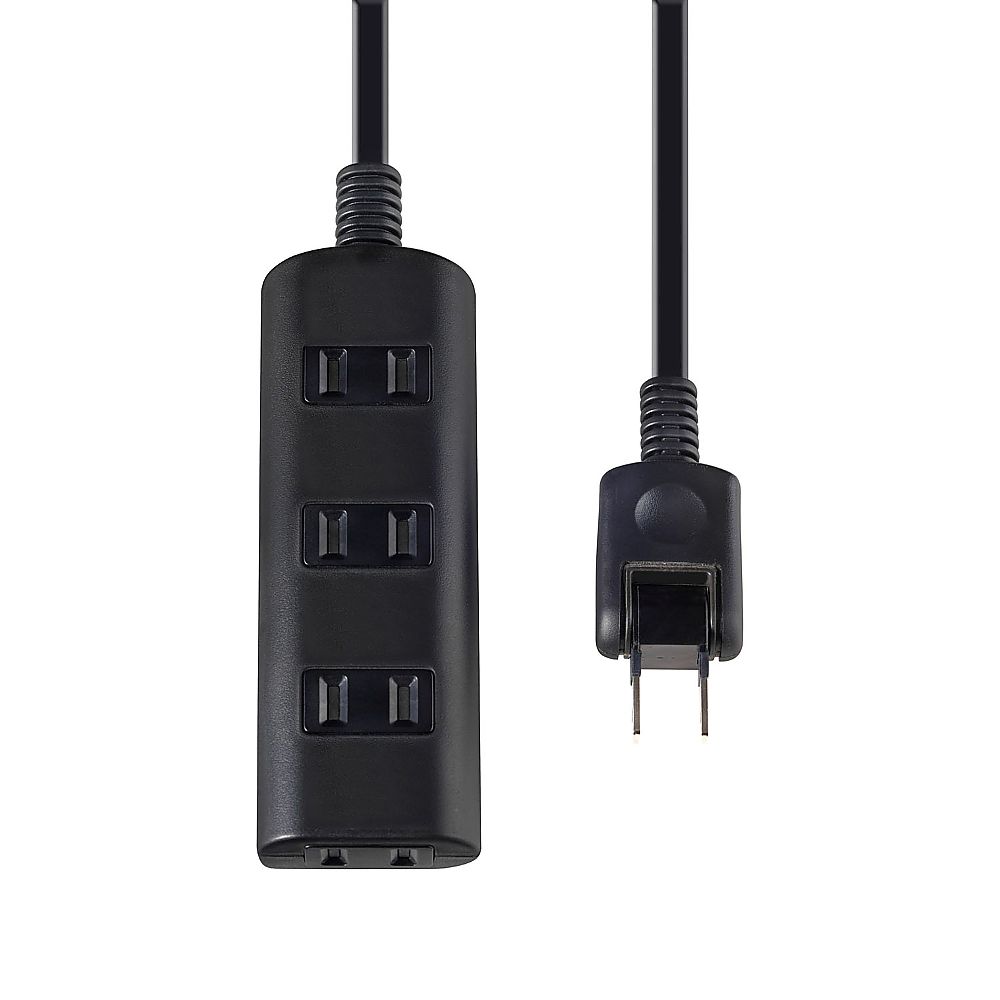 ELPA 扉付タップラン4P 1m ブラック WBT-N4010B(BK) 1個(ご注文単位1個)【直送品】