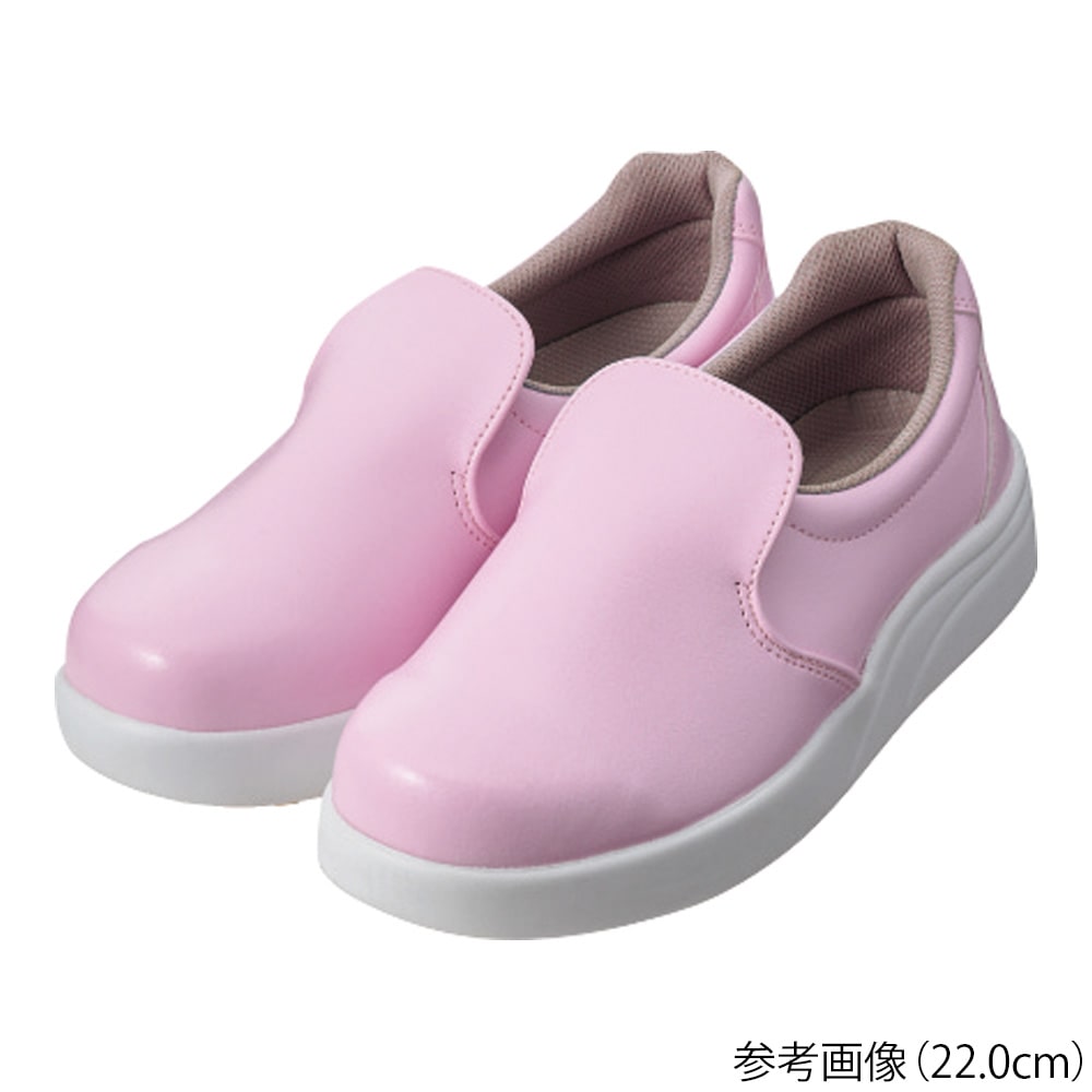 カゼン ワークシューズ ピンク 24.0cm 469-23 1足（ご注文単位1足）【直送品】