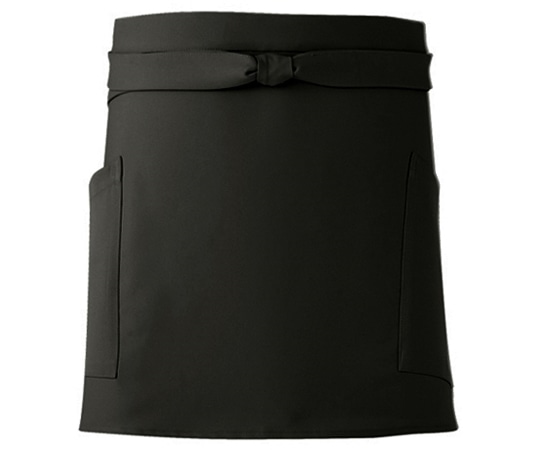 興栄繊商 ショートエプロン ブラック フリー SA40 1枚(ご注文単位1枚)【直送品】