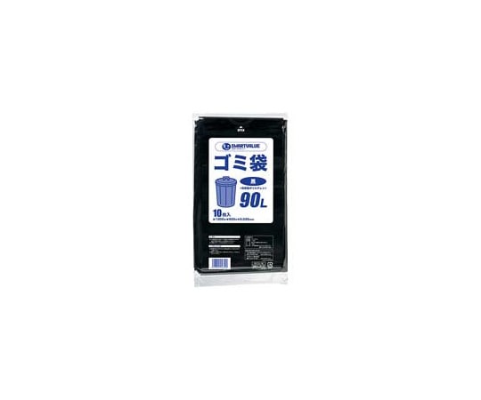 スマートバリュー ゴミ袋 LDD 黒 90L 10枚 N210J-90 1パック(ご注文単位1パック)【直送品】