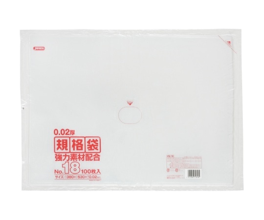 ジャパックス LD規格袋 0.020 No.18 LLD+META 透明 0.02mm 1ケース(100枚×25冊入) KN-18 1ケース(ご注文単位1ケース)【直送品】