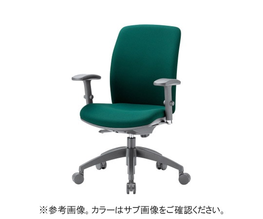アイコ チェア ミドルバック可動肘タイプ ブルー 布張り OA-2135AJ(FG3)BU 1個(ご注文単位1個)【直送品】