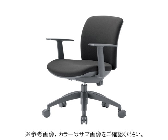 アイコ チェア ローバックT型肘タイプ ブラック 布張り OA-2115TJ(FG3)BK 1個(ご注文単位1個)【直送品】