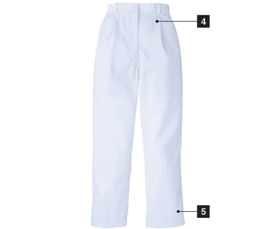 KAZEN パンツ(レディス) 白 L 824-20 L 1枚（ご注文単位1枚）【直送品】
