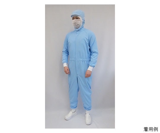 ガードナー 食品工場向け 続き服(青) 袖裾ダブルフライス仕様 4Lサイズ CZ100-2 1枚（ご注文単位1枚）【直送品】