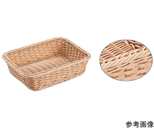 プリート プリートPP角型バスケット(ナチュラル)275×195×70mm(27型) DS100-27-NA 1個(ご注文単位1個)【直送品】