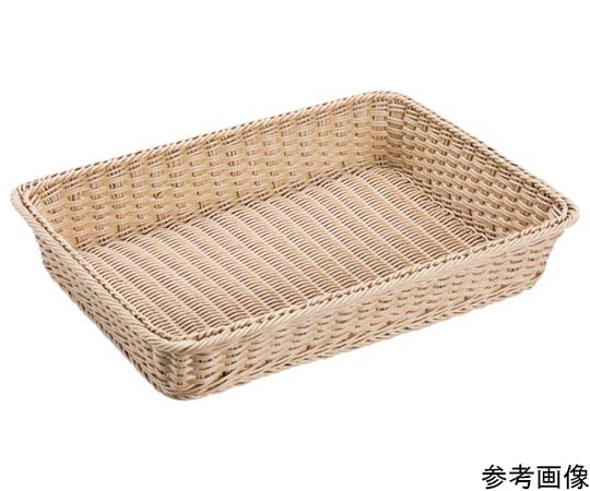 プリート プリートPP角型バスケット(ナチュラル)490×350×95mm(49型) DS101-49-NA 1個(ご注文単位1個)【直送品】