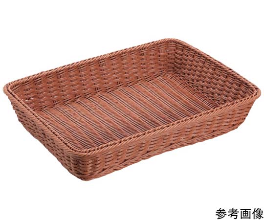 プリート プリートPP角型バスケット(ブラウン)360×280×70mm(36型) DS101-36-BR 1個(ご注文単位1個)【直送品】
