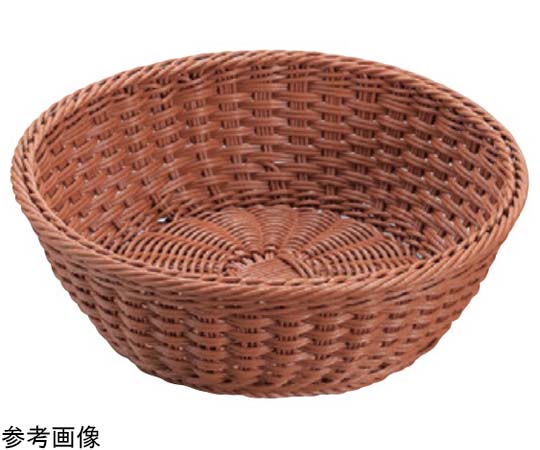 プリート プリートPP丸型バスケット(ブラウン)φ240×100mm(24型) DS106-24-BR 1個（ご注文単位1個）【直送品】