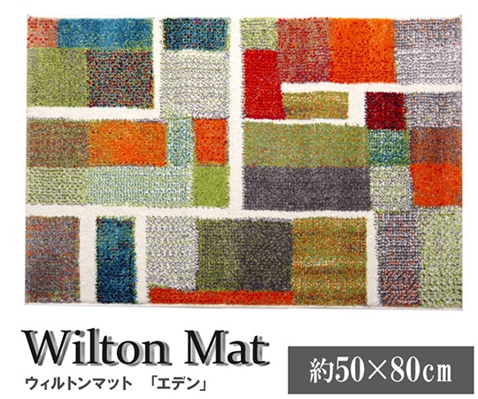 アズワン 玄関マット トルコ製 ウィルトン織り 『エデン』 約50×80cm 1310840011701 1個(ご注文単位1個)【直送品】