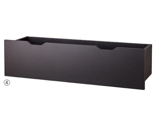 ストア・エキスプレス 木製収納トロッコ W120cm ブラック 61-751-70-4 1台（ご注文単位1台）【直送品】