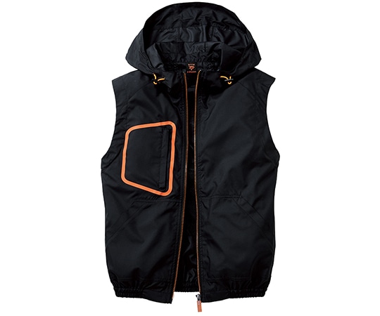 自重堂 空調服ベスト ブラック L 74180 1枚(ご注文単位1枚)【直送品】
