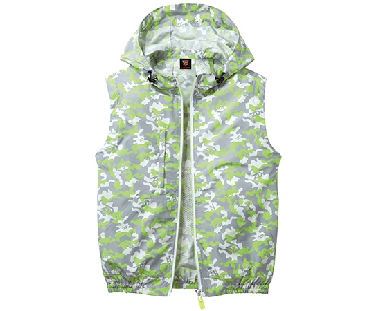 自重堂 空調服ベスト グリーンカモフラ 5L 74190 1枚(ご注文単位1枚)【直送品】
