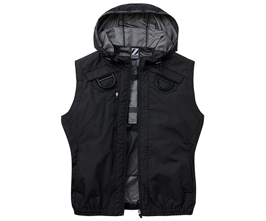 自重堂 空調服ベスト ブラック LL 74200 1枚(ご注文単位1枚)【直送品】