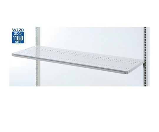 ストア・エキスプレス スチール棚セット溝ありタイプ W120cmタイプ D30cm 61-35-4-2 1セット(ご注文単位1セット)【直送品】