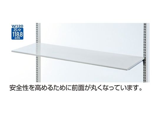 ストア・エキスプレス 丸面スチール棚セット W120cmタイプ D35cm 61-35-6-3 1セット(ご注文単位1セット)【直送品】