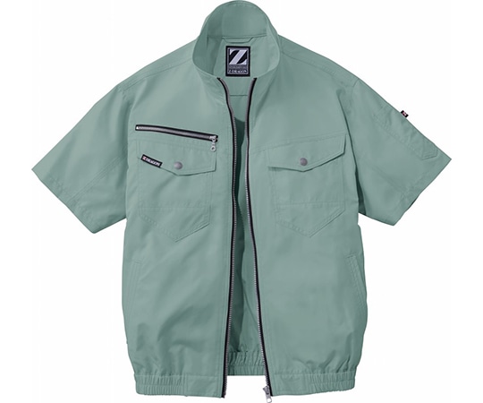 自重堂 空調服半袖ブルゾン アースグリーン 5L 74090 1枚(ご注文単位1枚)【直送品】