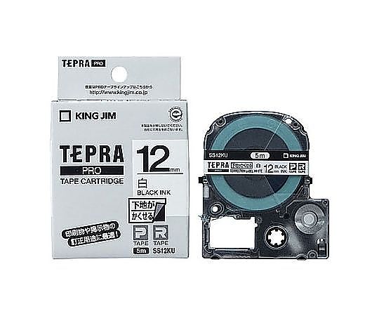 アズワン 12mm テープカセット(下地がすけない/白) EA761DD-13 1個(ご注文単位1個)【直送品】