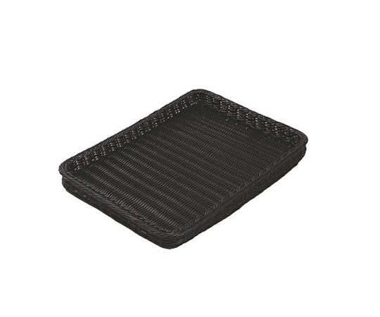 トーダイ 角型ベーカリーバスケット 薄型25型 ブラック BB-4025-BK 603389 1個（ご注文単位1個）【直送品】