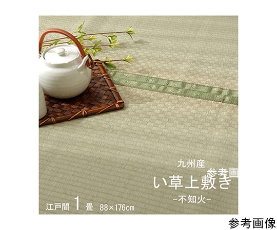 アズワン 純国産 い草 上敷き カーペット 市松織 『不知火』 江戸間1畳(約88×176cm) 熊本県八代産イ草使用 1400010012102 1個（ご注文単位1個）【直送品】