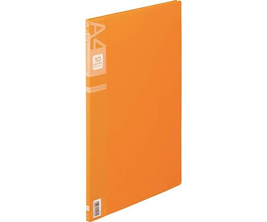 アズワン A4/S型 クリアーブック(10枚/橙) EA762CC-64 1冊(ご注文単位1冊)【直送品】