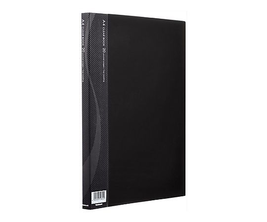 アズワン A4 クリアーブック(ブラック/20ポケット) EA762CC-102 1冊(ご注文単位1冊)【直送品】