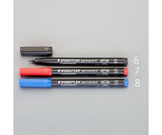 アズワン [青/超極細] 油性マーカー(ルモカラー) EA765MM-8 1本(ご注文単位1本)【直送品】